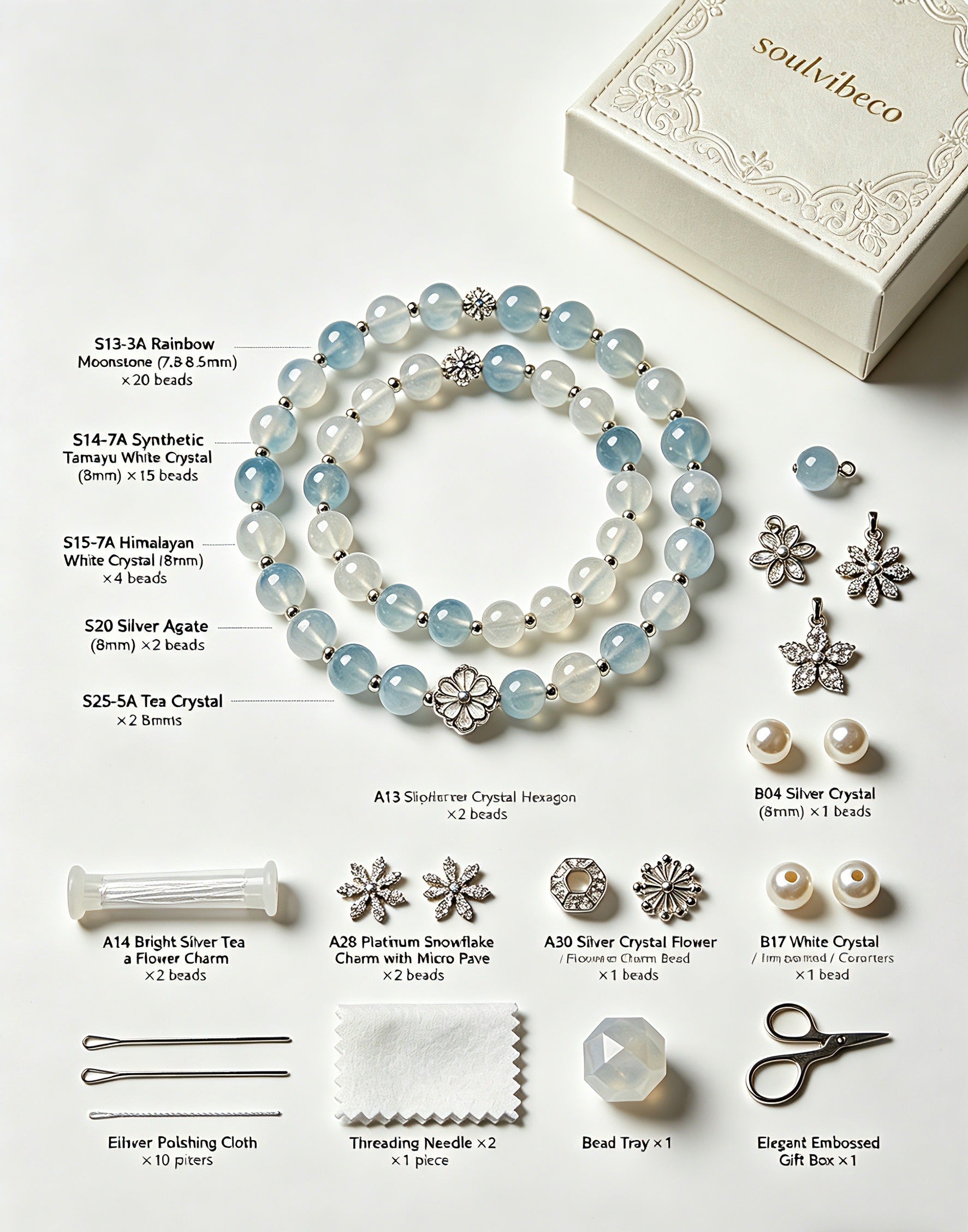 Crystal Bracelet Starter Kit - DIY Meditation Bracelet Kit - SoulVibeCo
