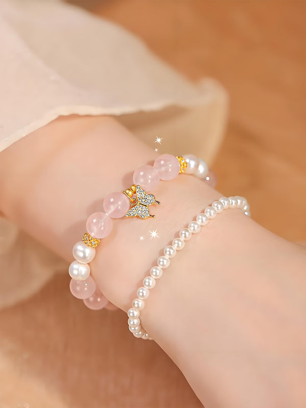 2-Butterfly Love Crystal Bracelet