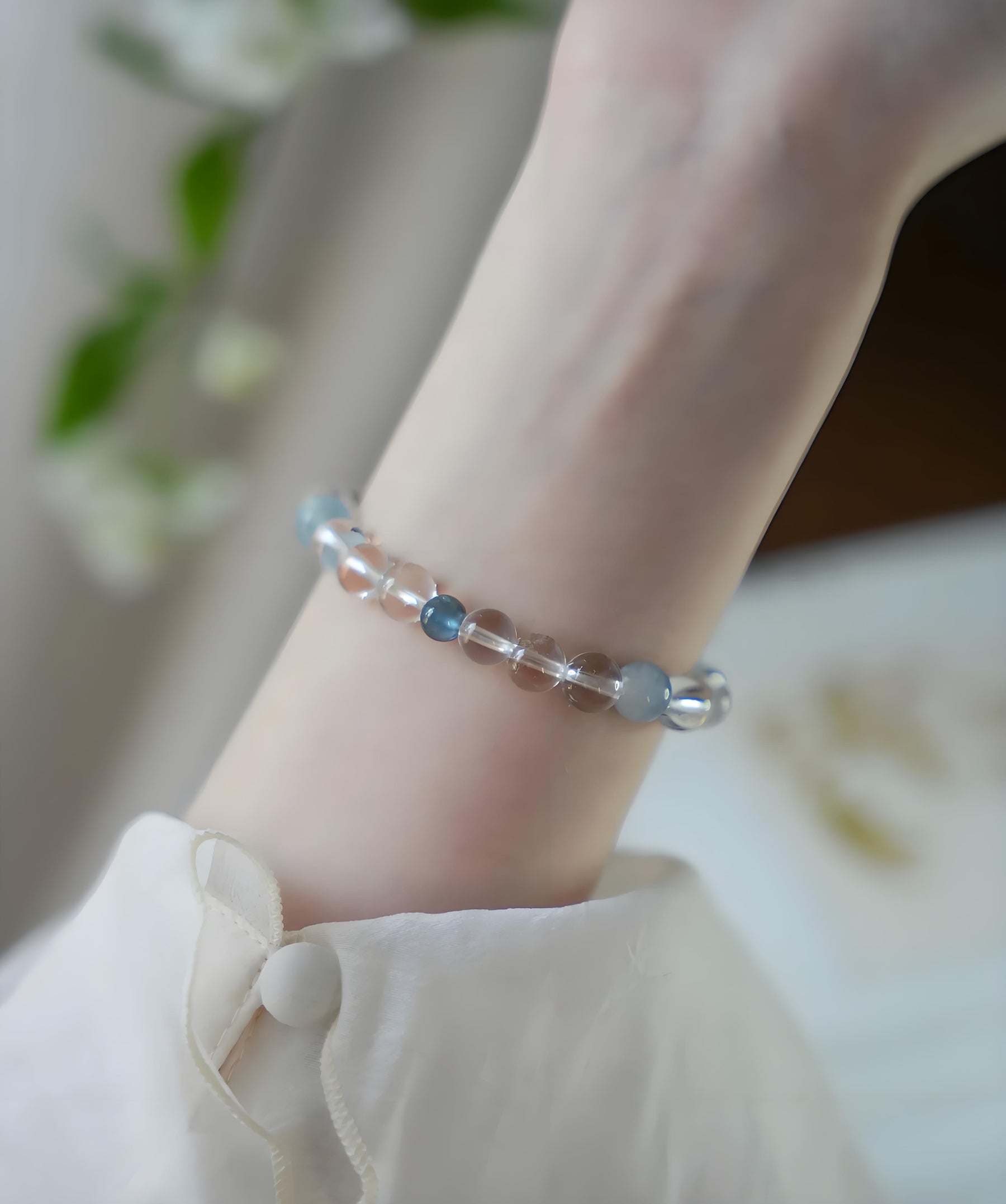 Deep Ocean Clarity Bracelet - Crystal Bracelet for Mental Clarity - SoulVibeCo
