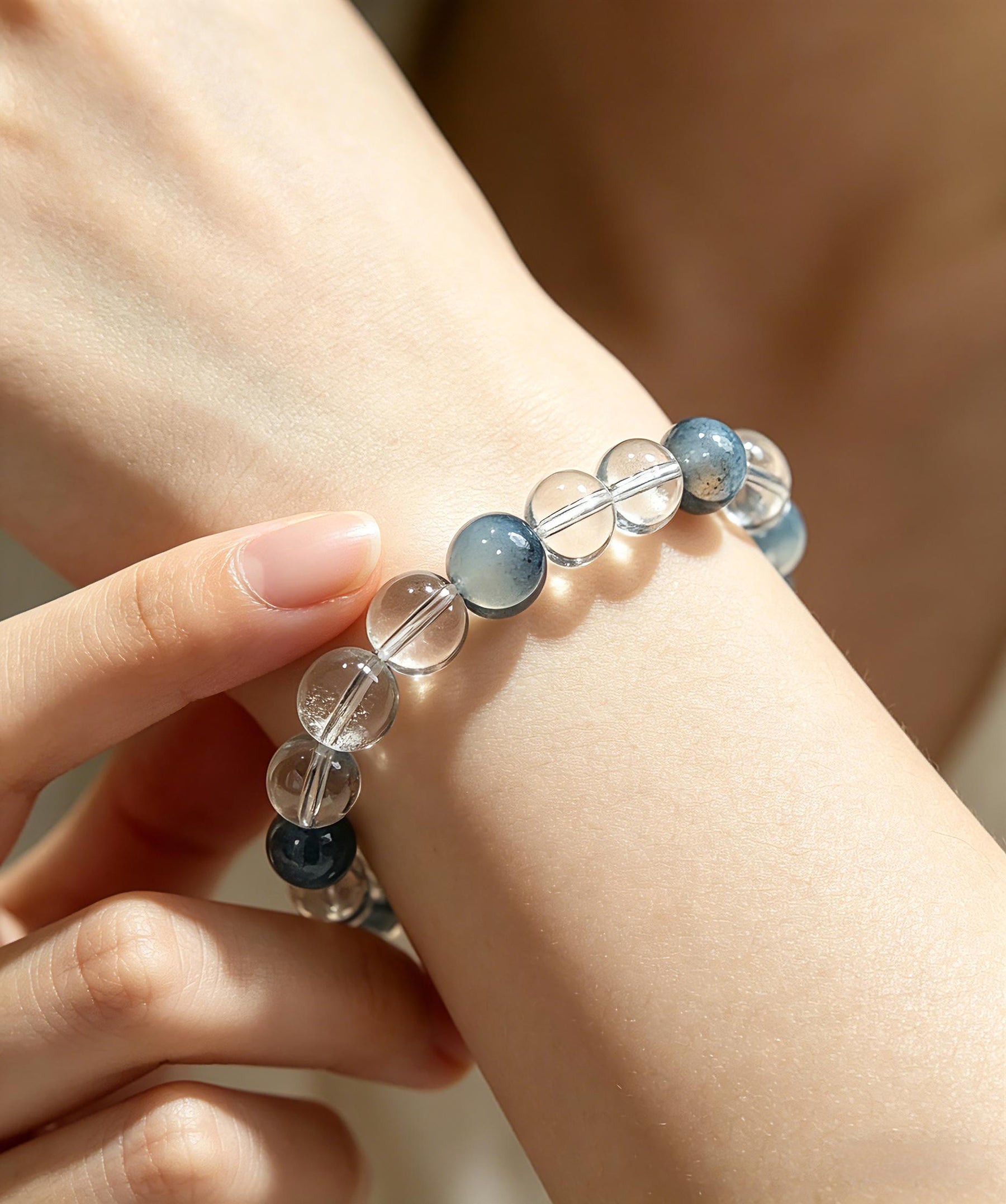 Deep Ocean Clarity Bracelet - Crystal Bracelet for Mental Clarity - SoulVibeCo