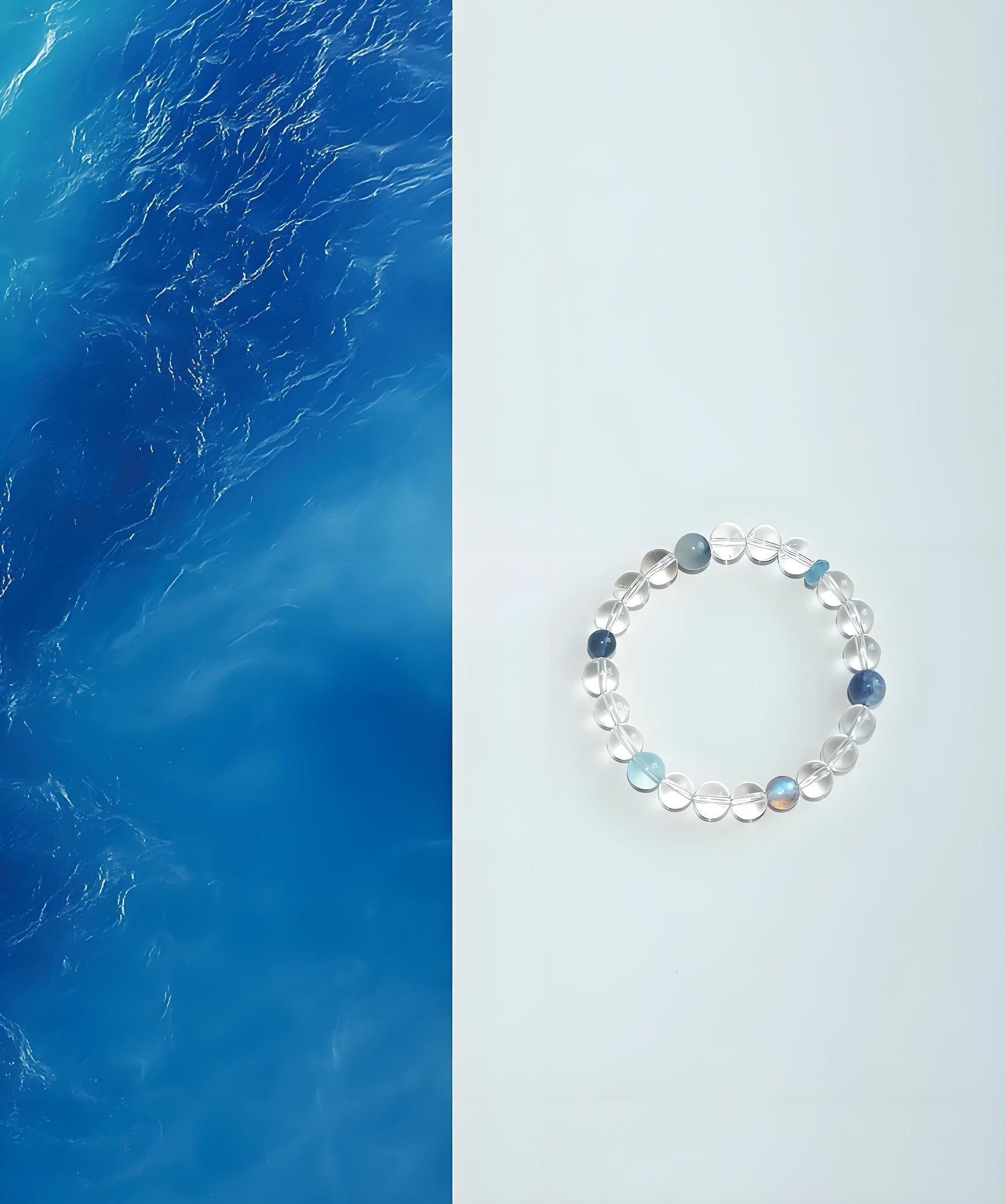 Deep Ocean Clarity Bracelet - Crystal Bracelet for Mental Clarity - SoulVibeCo