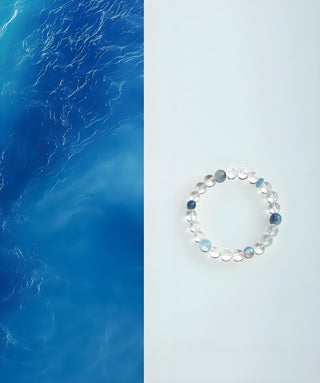 Deep Ocean Clarity Bracelet - Crystal Bracelet for Mental Clarity - SoulVibeCo