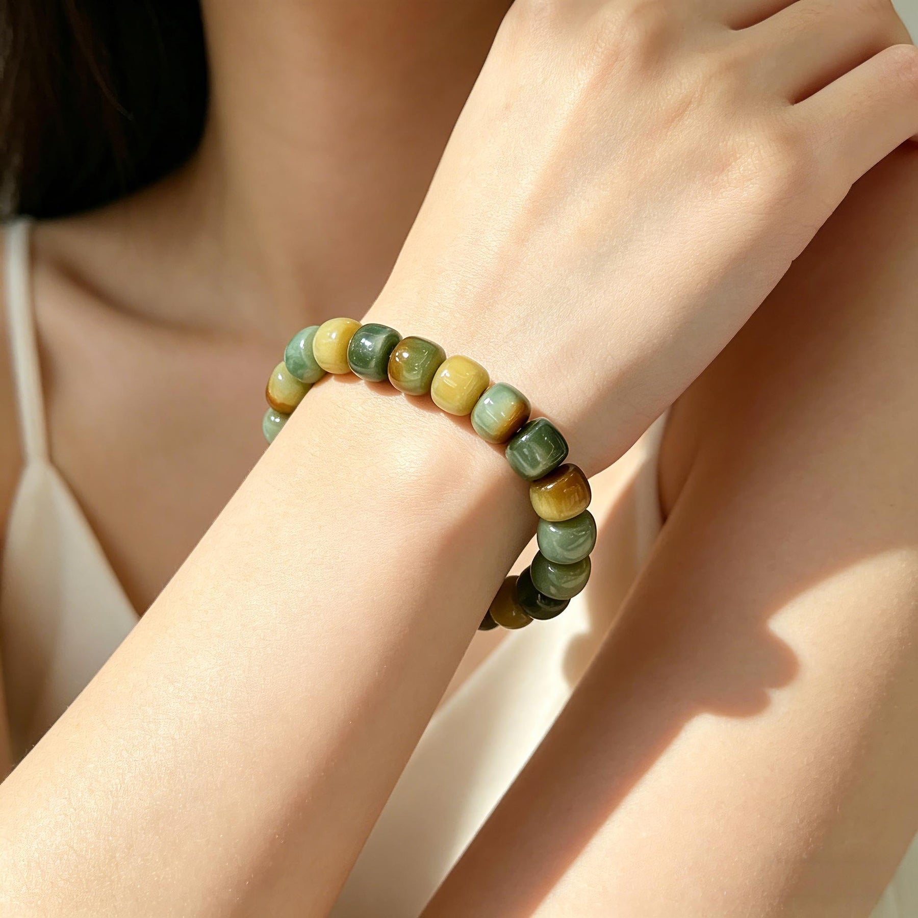 Earth Harmony Bracelet - Close Up Detail - SoulVibeCo
