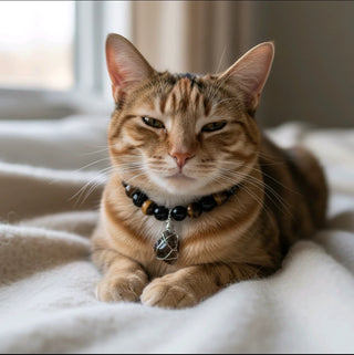 Guardian Paw Energy Crystal Collar - Crystal Pet Collar - SoulVibeCo
