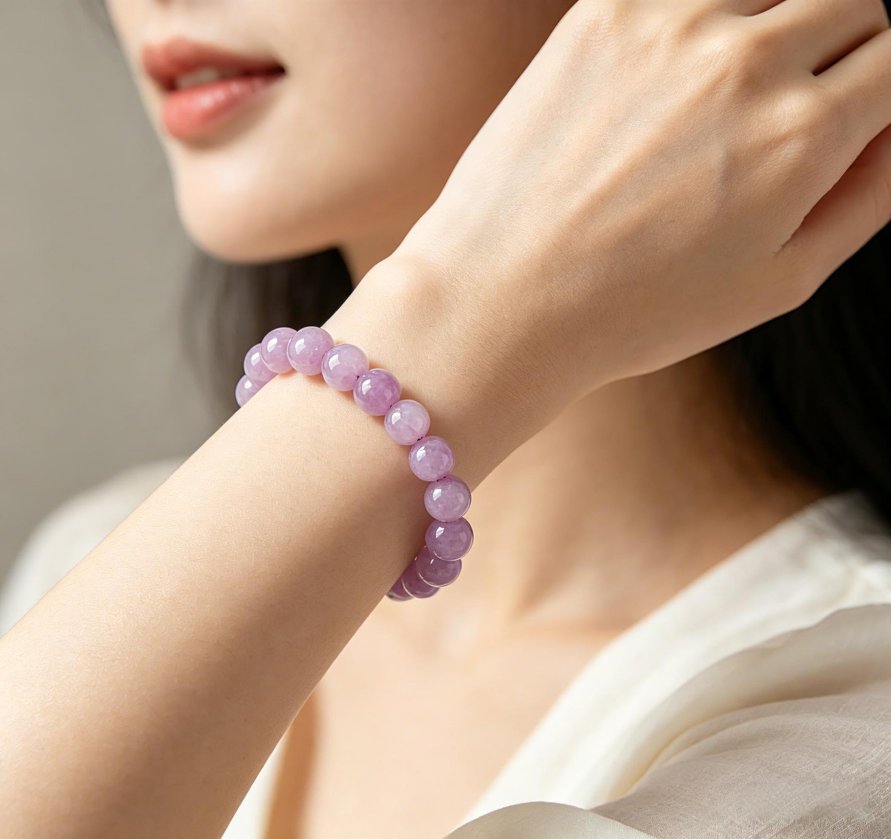 Lavender Love Energy Bracelet - Crystal Bracelet for Love & Healing - SoulVibeCo
