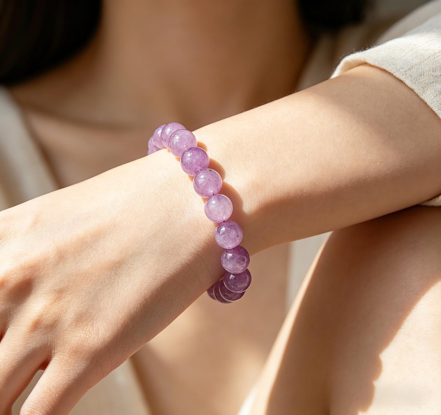 Lavender Love Energy Bracelet - Crystal Bracelet for Love & Healing - SoulVibeCo
