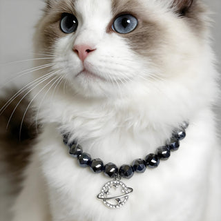 Lunar Guardian Pet Crystal Necklace - Protection Crystal for Pets - SoulVibeCo
