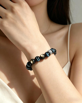 Midnight Clarity Energy Bracelet - Protection & Focus Crystal Bracelet - SoulVibeCo
