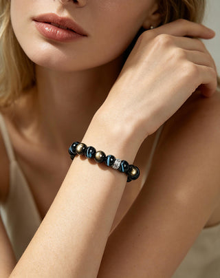 Midnight Clarity Energy Bracelet - Protection & Focus Crystal Bracelet - SoulVibeCo
