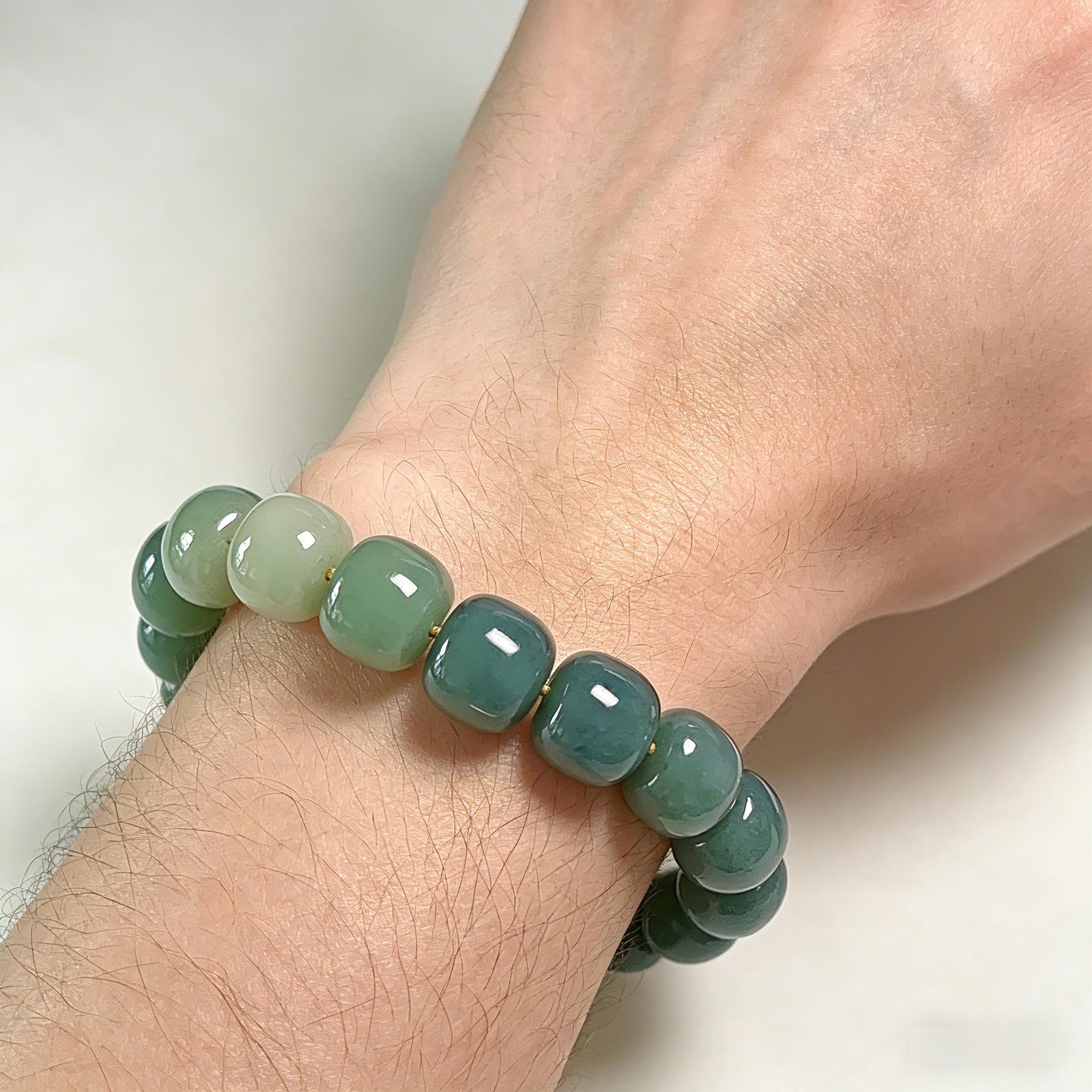 Moss Serenity Bodhi Bracelet - Natural Bodhi Root Meditation Bracelet - SoulVibeCo
