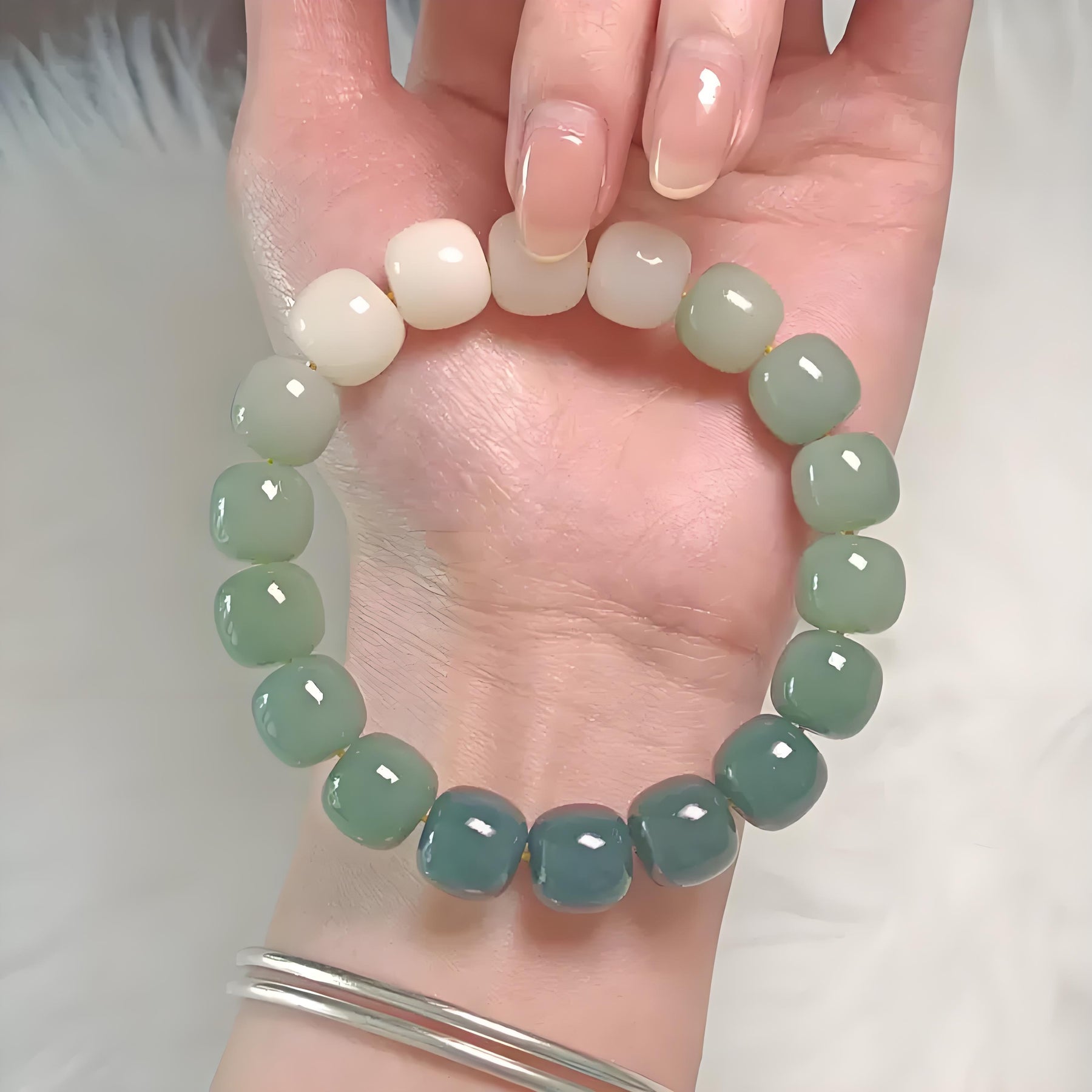 Moss Serenity Bodhi Bracelet - Natural Bodhi Root Meditation Bracelet - SoulVibeCo
