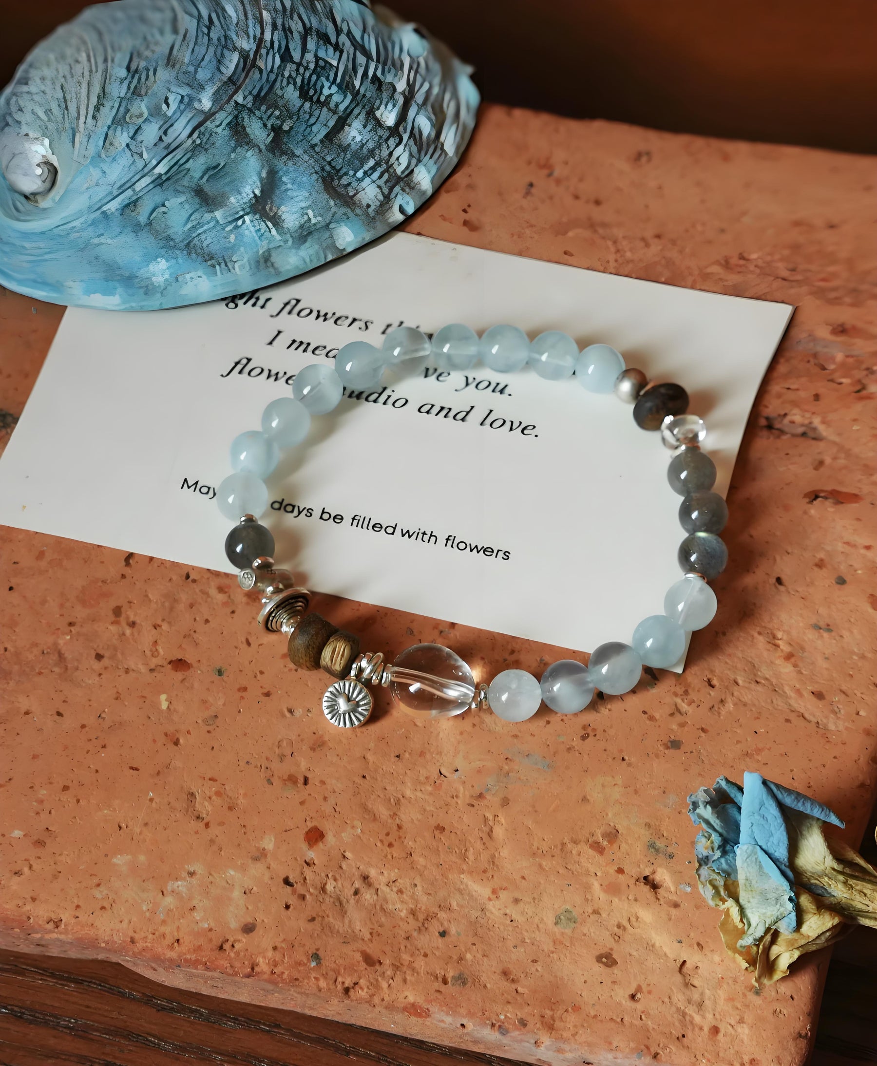 Ocean Calm Bracelet - Crystal Bracelet for Clarity & Balance - SoulVibeCo
