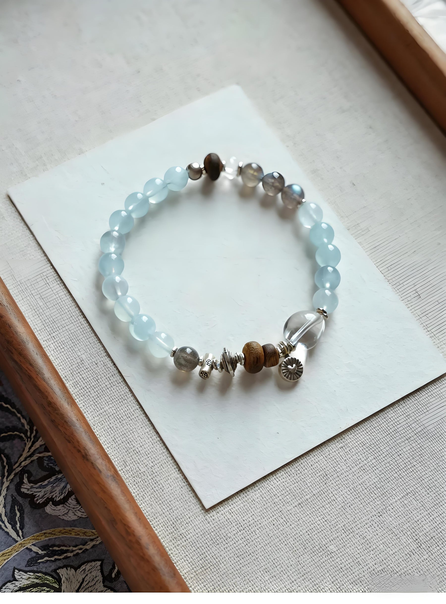 Ocean Calm Bracelet - Crystal Bracelet for Clarity & Balance - SoulVibeCo
