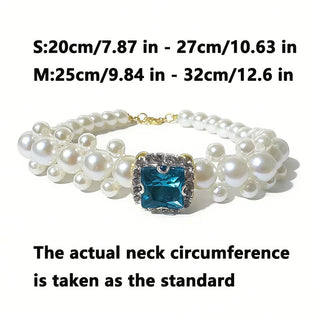 Royal Harmony Pearl Pet Necklace - Crystal Pet Jewelry - SoulVibeCo

