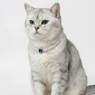 Royal Harmony Pearl Pet Necklace - Crystal Pet Jewelry - SoulVibeCo
