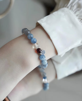 Sky Harmony Energy Bracelet - Clarity & Protection Crystal Bracelet - SoulVibeCo
