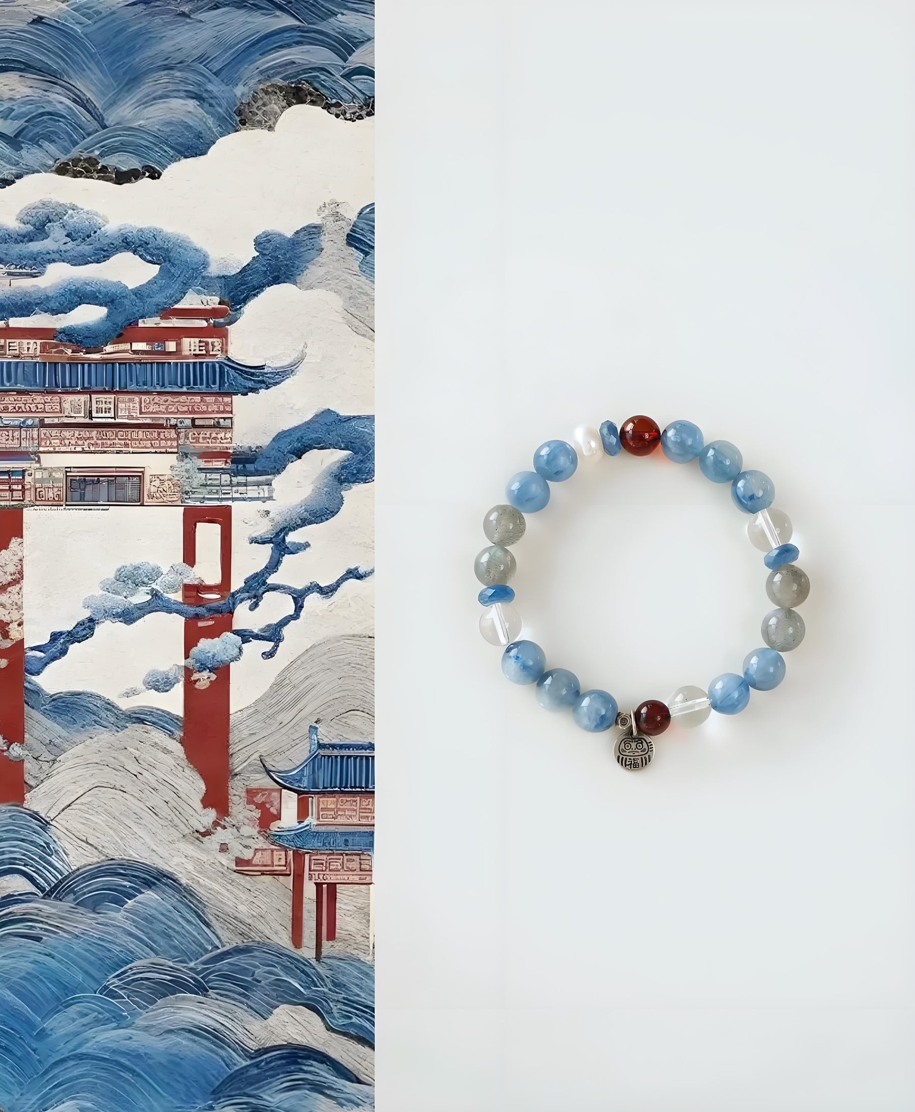 Sky Harmony Energy Bracelet - Clarity & Protection Crystal Bracelet - SoulVibeCo
