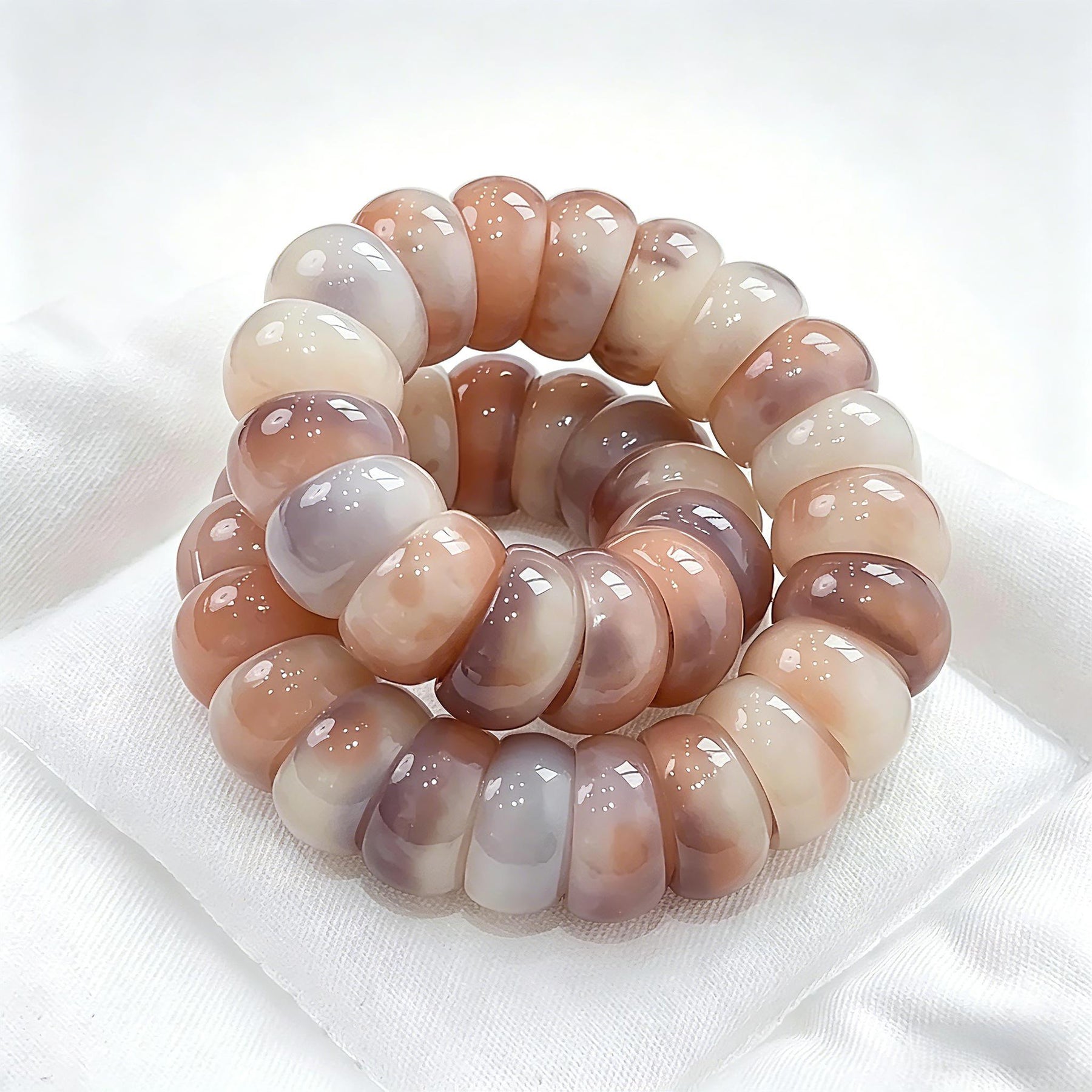 Soft Harmony Meditation Bracelet - Handmade Crystal Bracelet - SoulVibeCo
