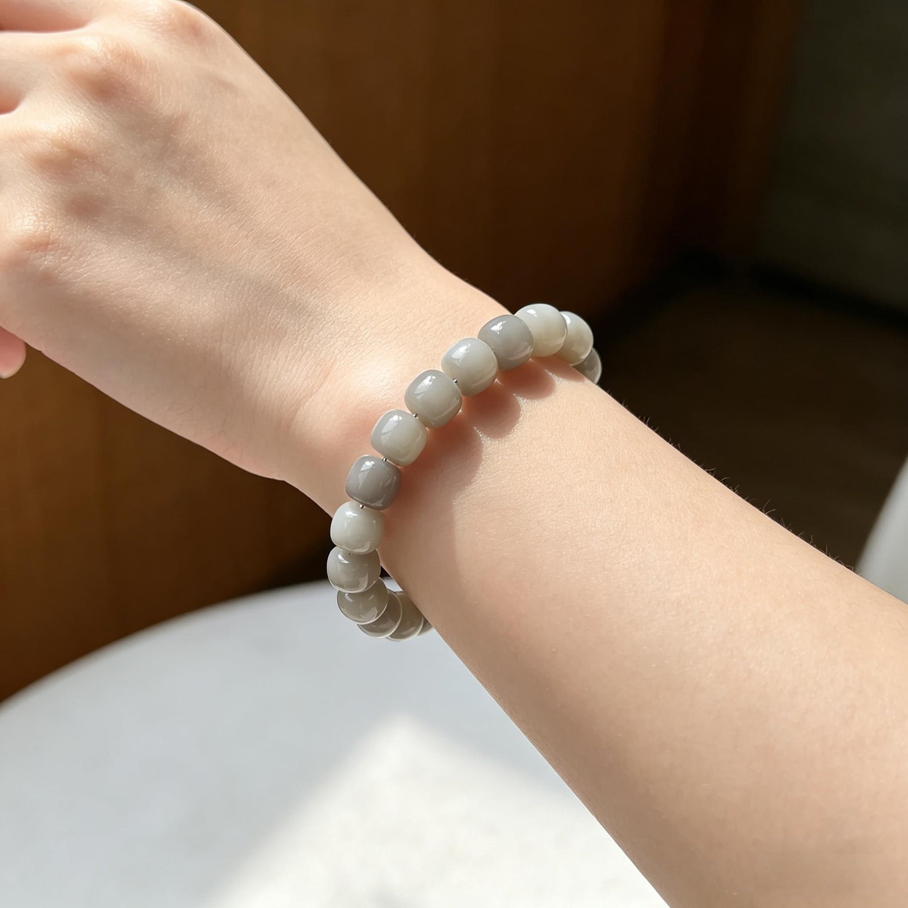 lifestyle photo – stress relief and meditation bracelet